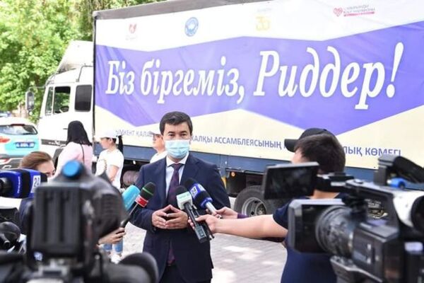 Шымкенттен Риддерге тағы да гуманитарлық көмек жөнелтілді