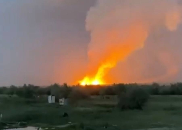 Жамбыл облысында әскери бөлім қоймасынан өрт шығып, жарылыс болды