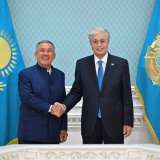 Мемлекет басшысы Татарстан Республикасының Раисы Рустам Миннихановпен кездесу өткізді