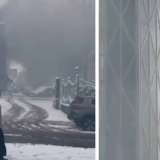 Алматыда бос тұрған көпқабатты ғимарат өртенді