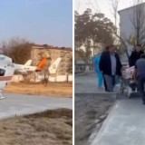 Жетісайда өрттен зардап шеккендердің бірі тікұшақпен Шымкентке жеткізілді