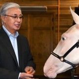 Президент сыйға берілген жылқылардың жағдайымен танысып қайтты