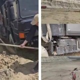 Маңғыстау облысында шетелдік туристердің көлігі батпаққа батып қалды