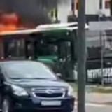 Астанада жолаушылар автобусы өртенді
