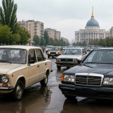 "Жигулиден" Mercedes-ке дейін: Қазақстандықтар 1990 жылдары қандай көлік мінді?