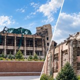 Алматыда ҚазҰУ Студенттер сарайының шатыры опырылды