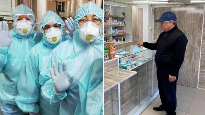 Маска: Дәрігерлер тігеді, Сапарбаев суретке түседі