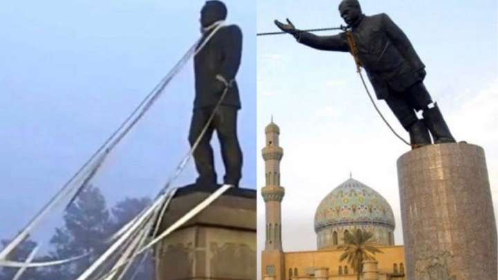 С.Хусейн, Н.Назарбаев… Өз ескерткішінің құлағанын көргендер көп емес