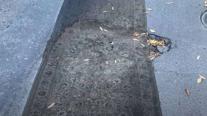 Жол шұңқырын кілеммен жапқандар әшкереленді