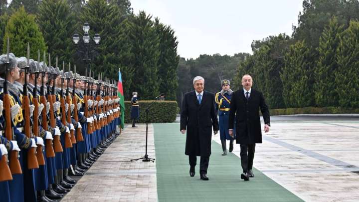 Қасым-Жомарт Тоқаев Әзербайжан Президентінің «Загульба» резиденциясына келді