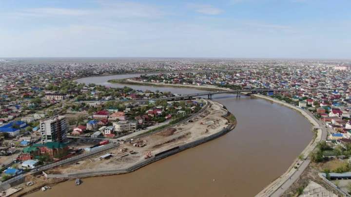 Атырау қаласында Жайық өзені 5 см-ге көтерілді
