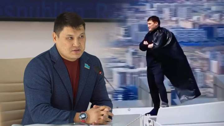 «Олимпмен»: Мәжіліс депутаты «Абу-Даби Плаза» төбесінде не істеп жүр