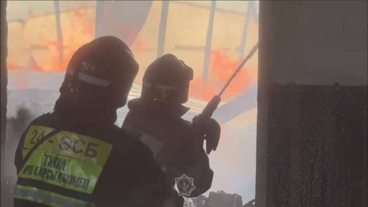 Түркістанда жиһаз цехы өртенді (ВИДЕО)