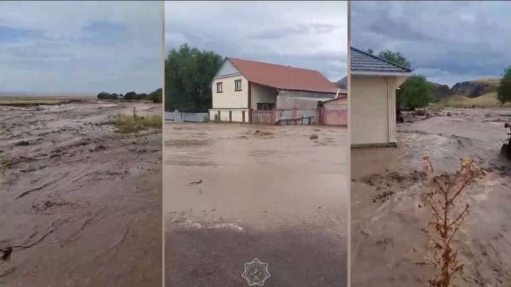 Қордайда ағын су шайып өткен жерлер жөнделіп жатыр
