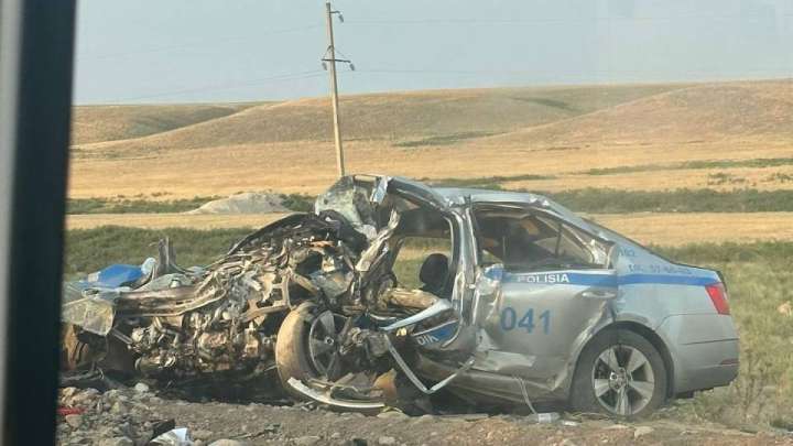 Жамбыл облысында ірі жол апатынан екі полицей қаза тапты