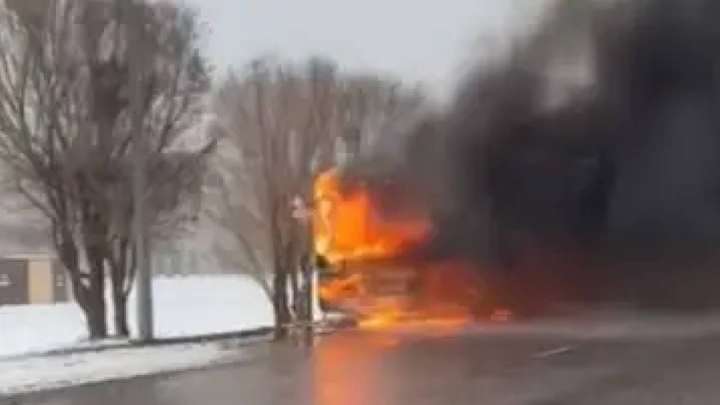 Астанада автобус отқа оранды