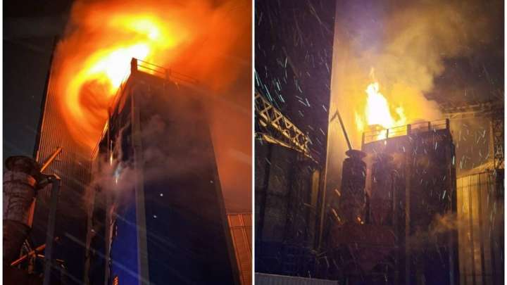 Ақкөлде астық агрегаты өртенді (ВИДЕО)