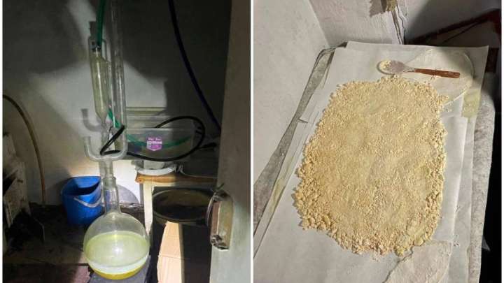 Қостанай облысында жойылған есірткі зертханасының кадрлары жарияланды