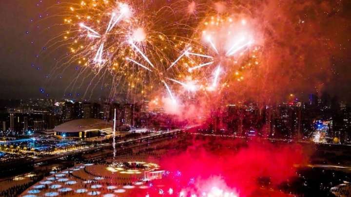 Елордада жаңажылдық отшашудың ерекше бейнежазбасы жарияланды (ВИДЕО)