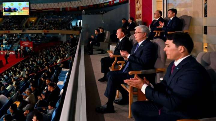 Тоқаев Qazaqstan Barysy Grand Slam турнирін тамашалады