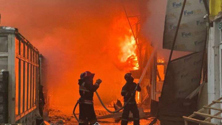 Астанадағы «Шанхай» базарындағы өрт сөндірілді