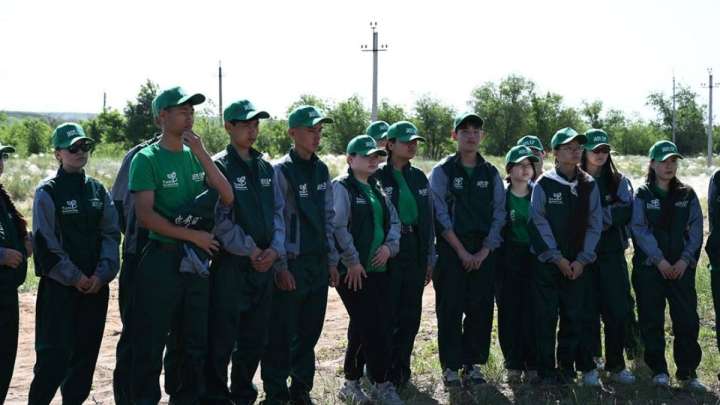 Жастар жасыл желектерге күтім жасауды үйренді