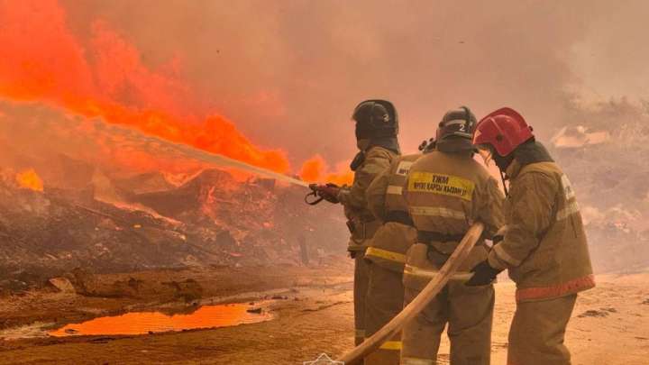 Астанадағы қоқыс полигоныны өртенді
