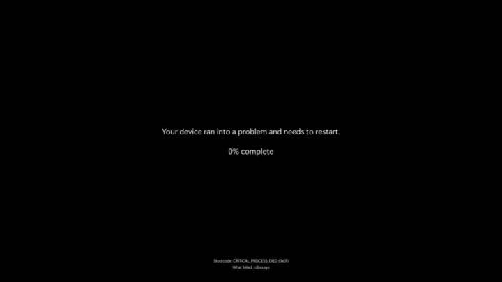 Көгерген экран енді қара болады