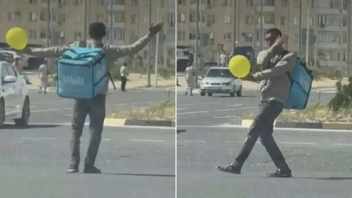 Ақтауда жол қозғалысын реттемек болған курьер айыппұл арқалады