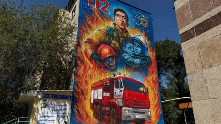 ТЖМ 30 жылдығына орай өңірлерде құтқарушыларға арналған мурал салынды