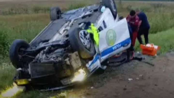 СҚО-да полицейлер тағы да жол апатына ұшырады