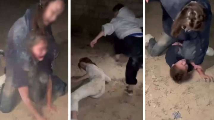 Қыздар төбелесіп, бір бірін соққыға жықты