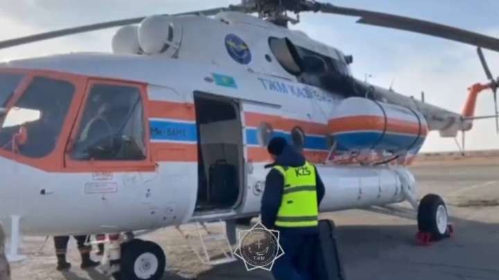 Ұлытау облысында жоғалған ер адам табылып, ТЖМ тікұшағымен жеткізілді