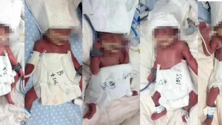 Сүйінші, ағайын! Бала сүйе алмай жүрген 24 жастағы келіншек бірден 5 сәбиді дүниеге әкелді