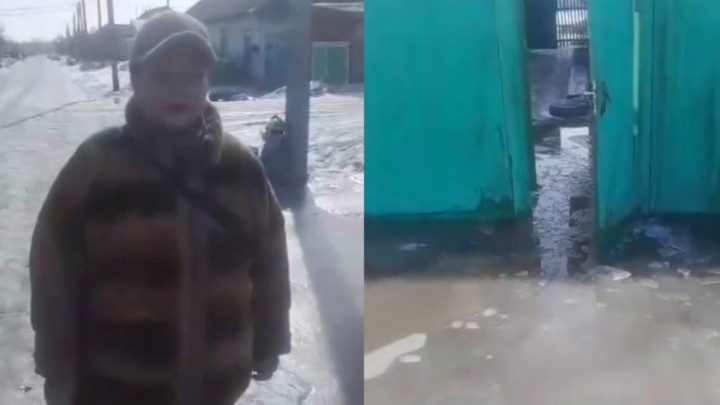 Семейде жаңадан төселген асфальт кесірінен үйлерді су басты