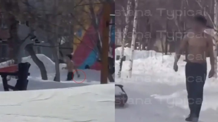 Астанада көшеде қолына пышақ ұстап жүрген ер адам ұсталды