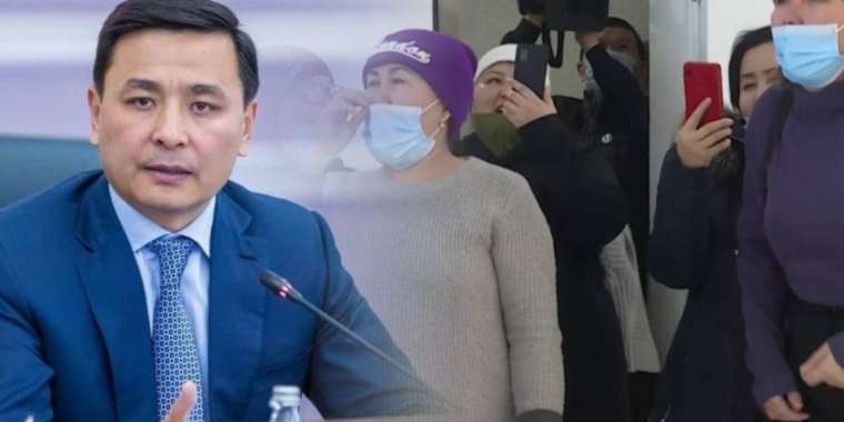 Көлгіновтің кабинетіне барған аналарды полиция алып кетті