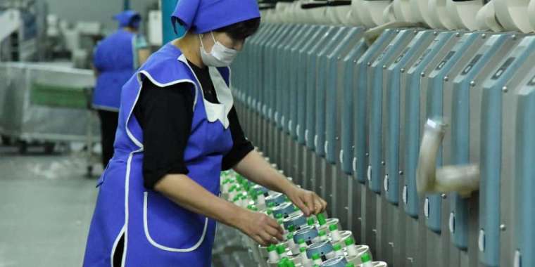 Әкім жіп иіру фабрикасы жұмысымен танысты