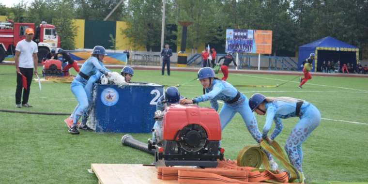 Өрт сөндірушілер сайысқа түсті