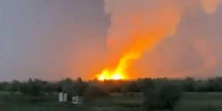 Жамбыл облысында әскери бөлім қоймасынан өрт шығып, жарылыс болды