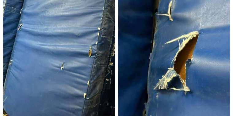 Оралда шорт-трек шеберлері жыртық матраста жаттығып жүр