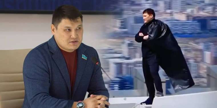 «Олимпмен»: Мәжіліс депутаты «Абу-Даби Плаза» төбесінде не істеп жүр