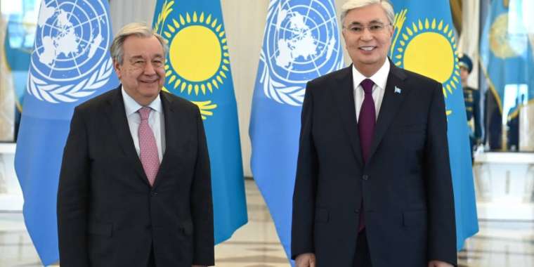 Тоқаев БҰҰ Бас хатшысы Антониу Гутерришпен келіссөз жүргізді