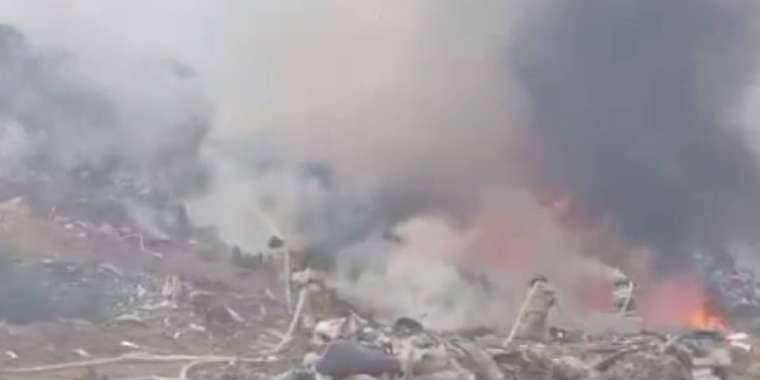 Астанада қоқыс полигоны өртенді