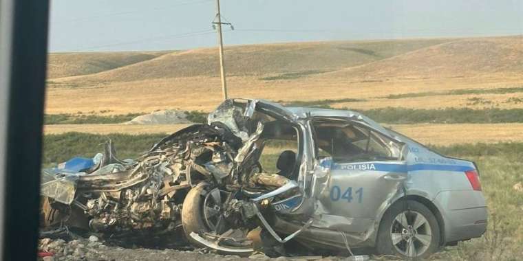 Жамбыл облысында ірі жол апатынан екі полицей қаза тапты