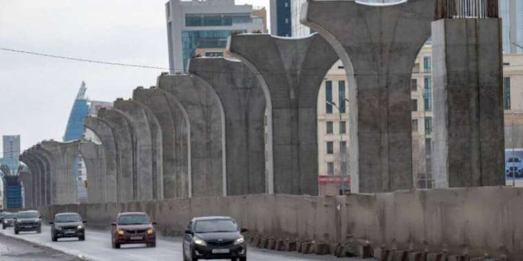 Астанада LRT тіректерін орнату жұмыстары аяқталды