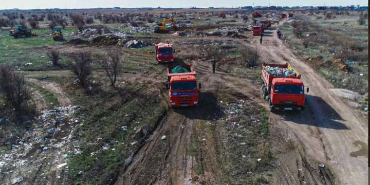 Астанада стихиялық полигондардан 160 мың тонна қоқыс шығарылды