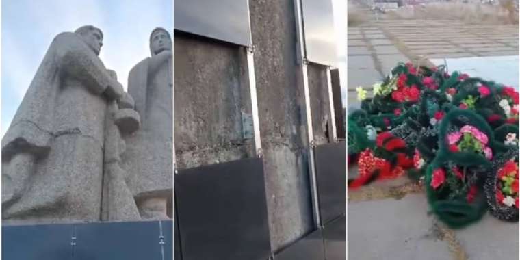 Зерендідегі соғыс жауынгерлеріне қойылған ескерткішті бүлдіріп кеткен