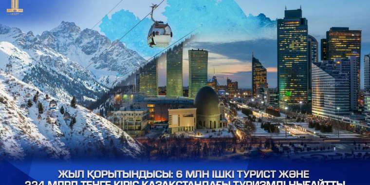 Жыл қорытындысы: 6 млн ішкі туристен 224 млрд теңге кіріс келген