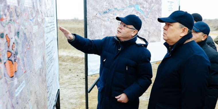 Қанат Бозымбаев Атырау облысының алдағы су тасқынына дайындығын тексерді